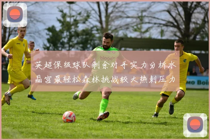 英超保级球队剩余对手实力分析水晶宫最轻松森林挑战较大热刺压力中等